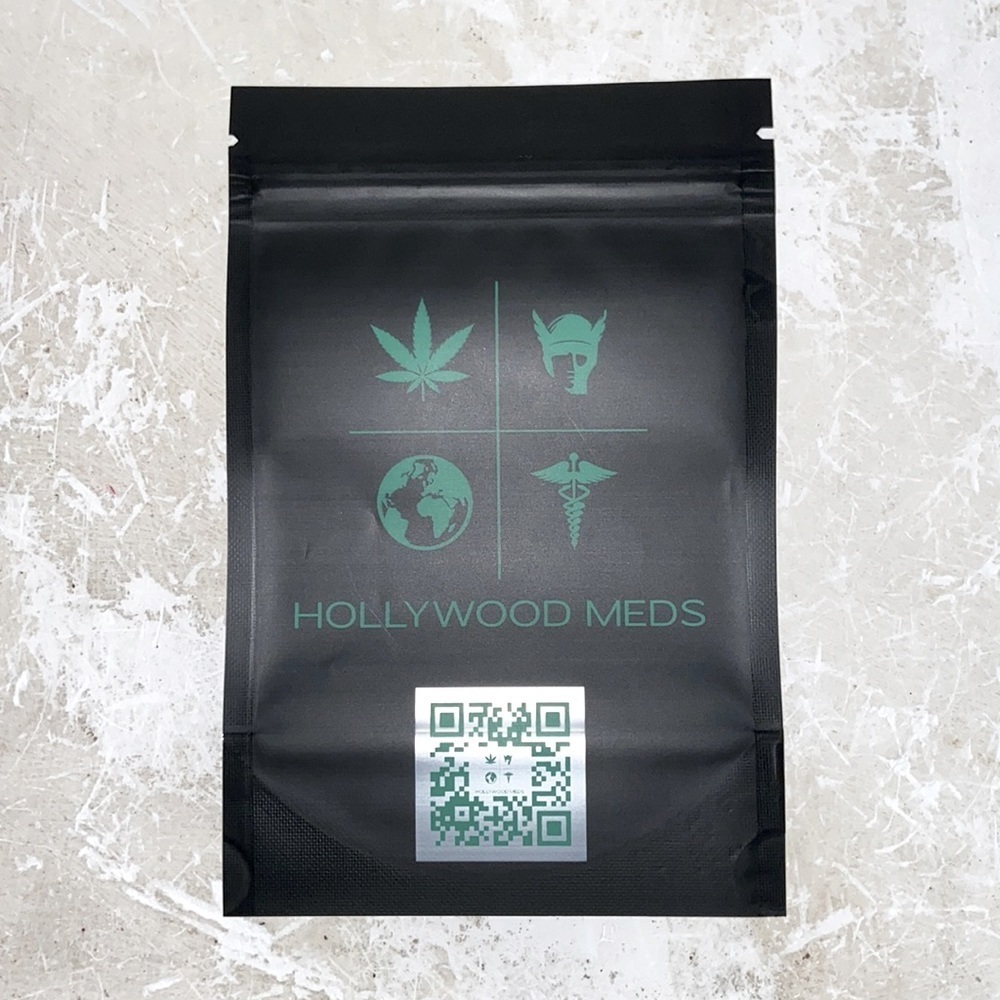 Hollywood Meds Mylar Bag 🌳 Flowers/Herbs 🌿 Storage 3.5” x 5” 3.5G NWT UNI​​​